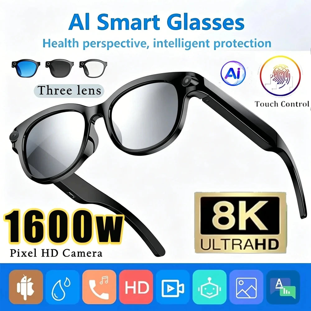 Gafas Inteligentes Lenovo con Traducción en Tiempo Real — Bluetooth y Cámara HD