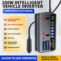 Portable 12V/24V Car Power Inverter — 4 USB + AC Outlet 🚗⚡