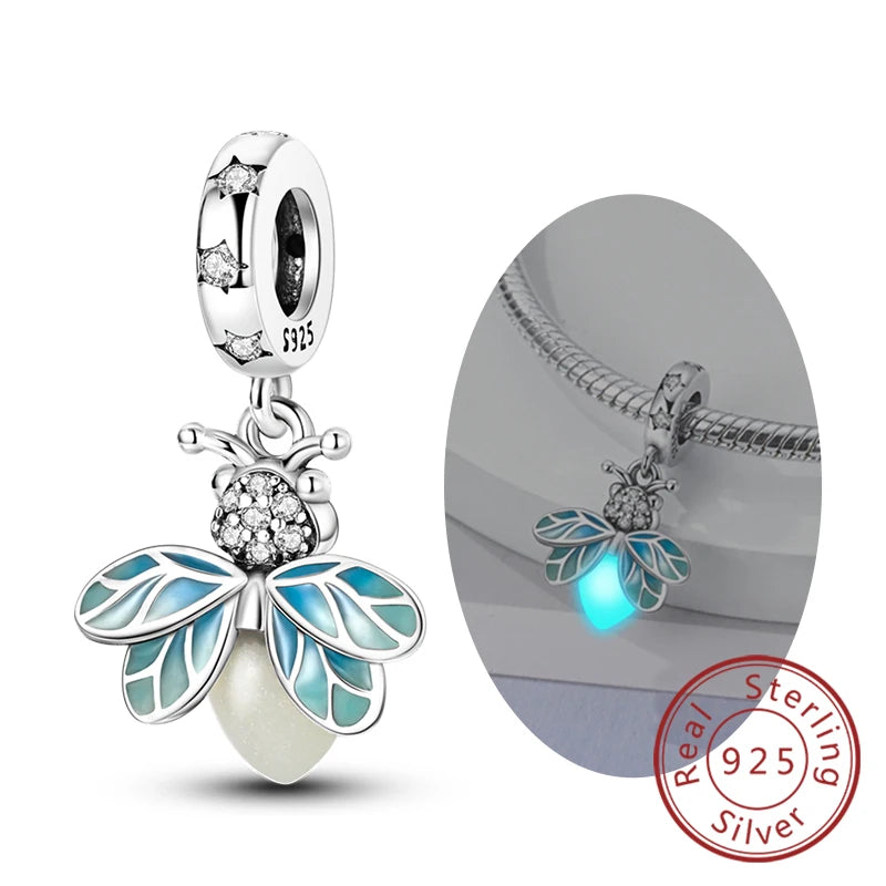 Colgante de Mariposa Luciérnaga en Plata 925