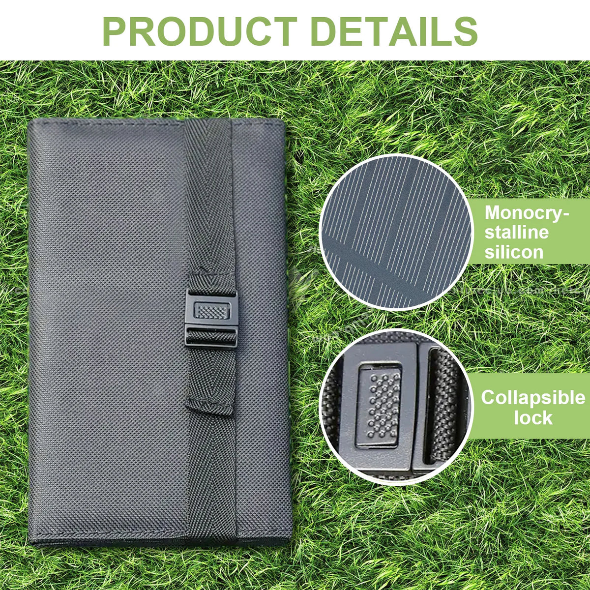 Cargador Solar Plegable LEAORLD 20W — Monocristalino de Alta Eficiencia con USB