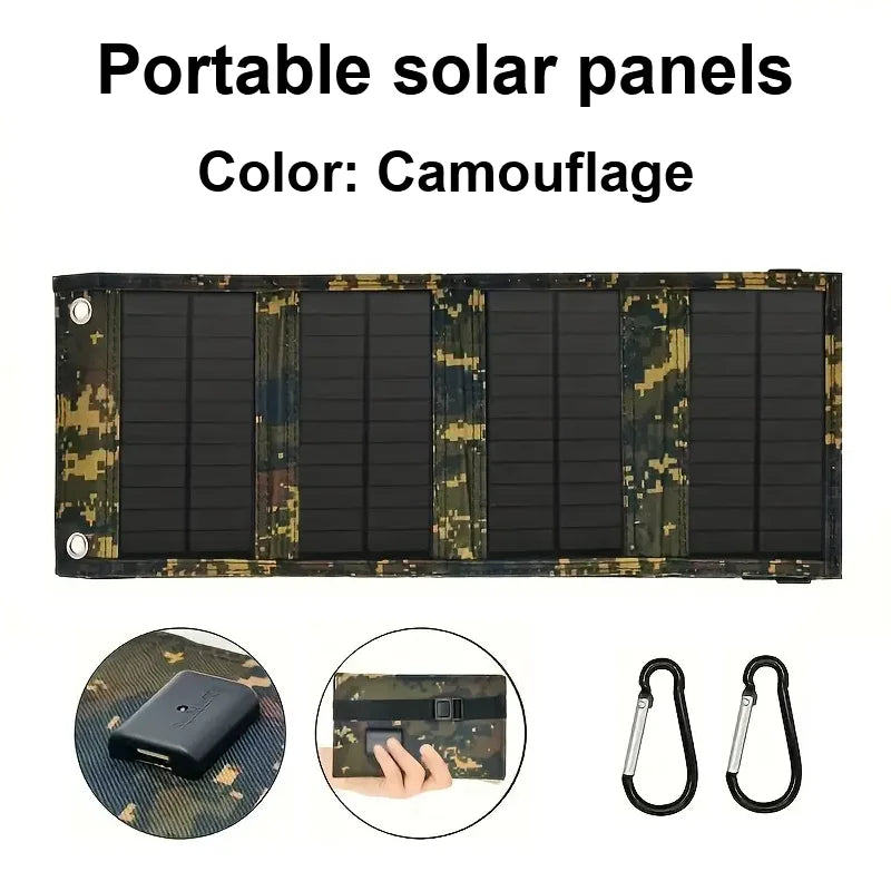 Cargador Solar Plegable LEAORLD 20W — Monocristalino de Alta Eficiencia con USB