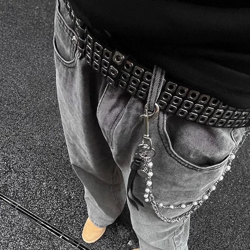 Cinturón Gótico con Remaches — Estilo Punk