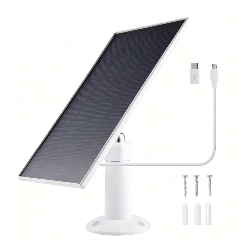 Cargador Solar Impermeable 10W — Micro USB y Tipo C con Cable 3 Metros