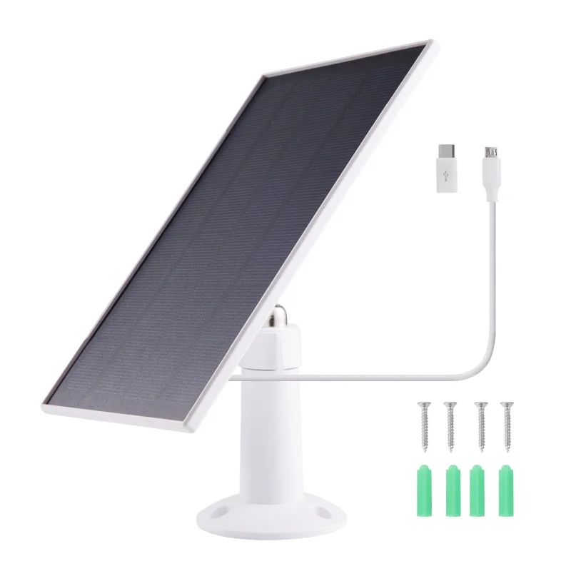 Cargador Solar Impermeable 10W — Micro USB y Tipo C con Cable 3 Metros