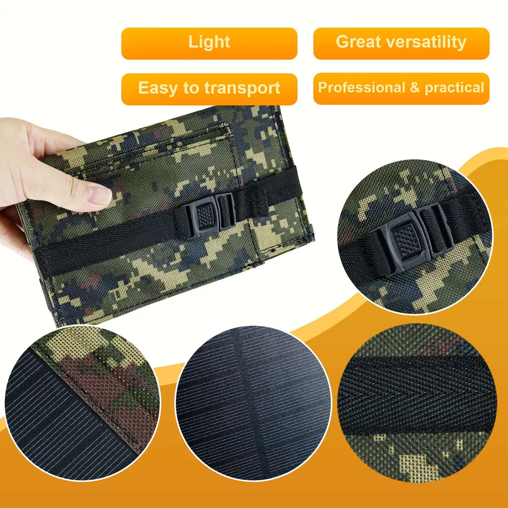 LEAORLD 20W Foldable Solar Charger — High-Efficiency Monocrystalline with USB