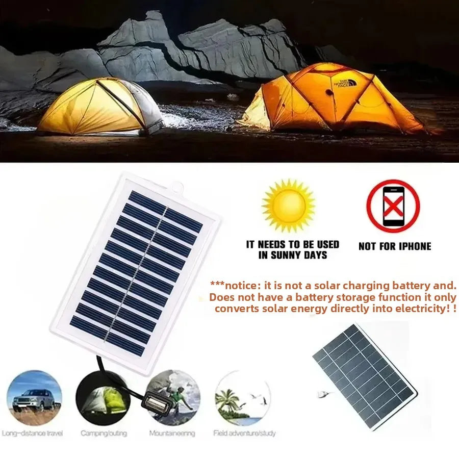 Cargador Solar Portátil USB — Ideal para Camping y Viajes ☀️