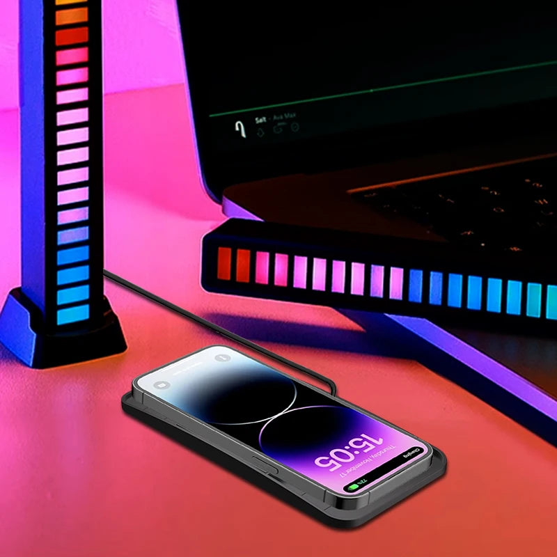 15W Fast Wireless Charging Pad — Non-Slip for Car ⚡