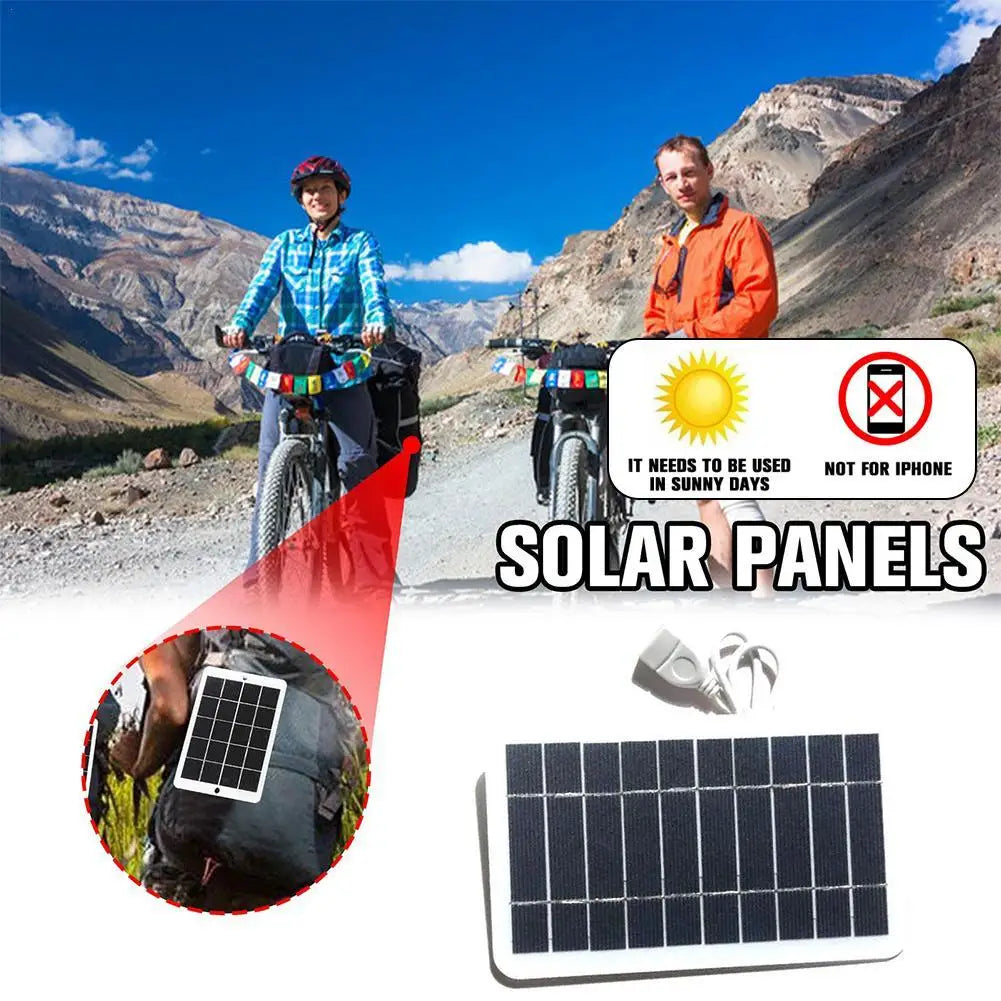 Portable 2W USB Solar Charger — 5V 400mA Solar Panel for Mobile Phones