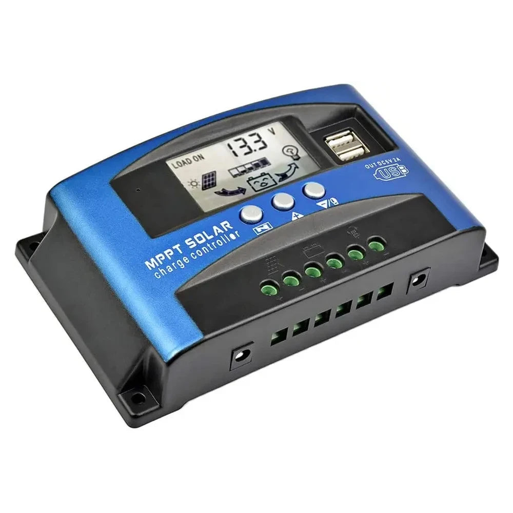 MPPT Solar Charge Controller — 40A / 60A / 100A with LCD and USB