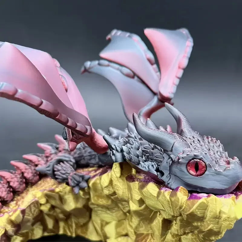 Figura de Dragón Alado Impresa en 3D