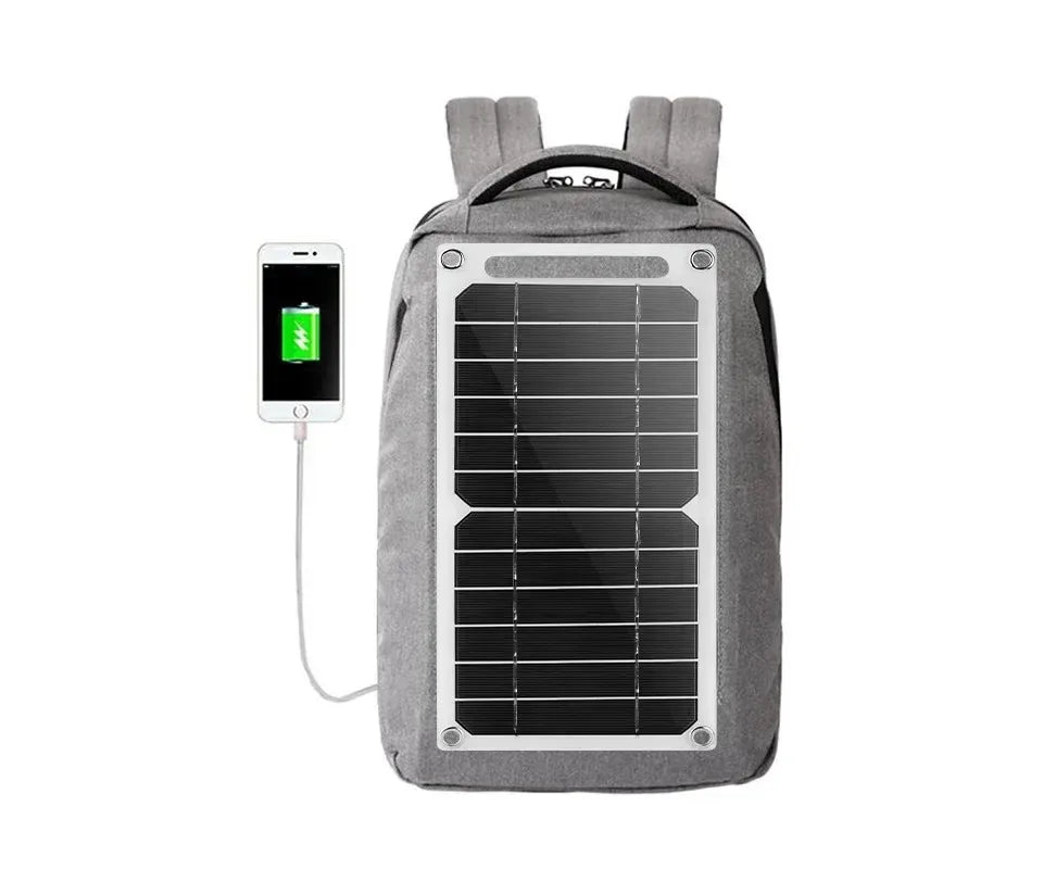 6W USB Solar Charger, Waterproof portable panel for outdoor camping, hiking, mobile phone power bank charging