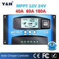 MPPT Solar Charge Controller — 40A / 60A / 100A with LCD and USB