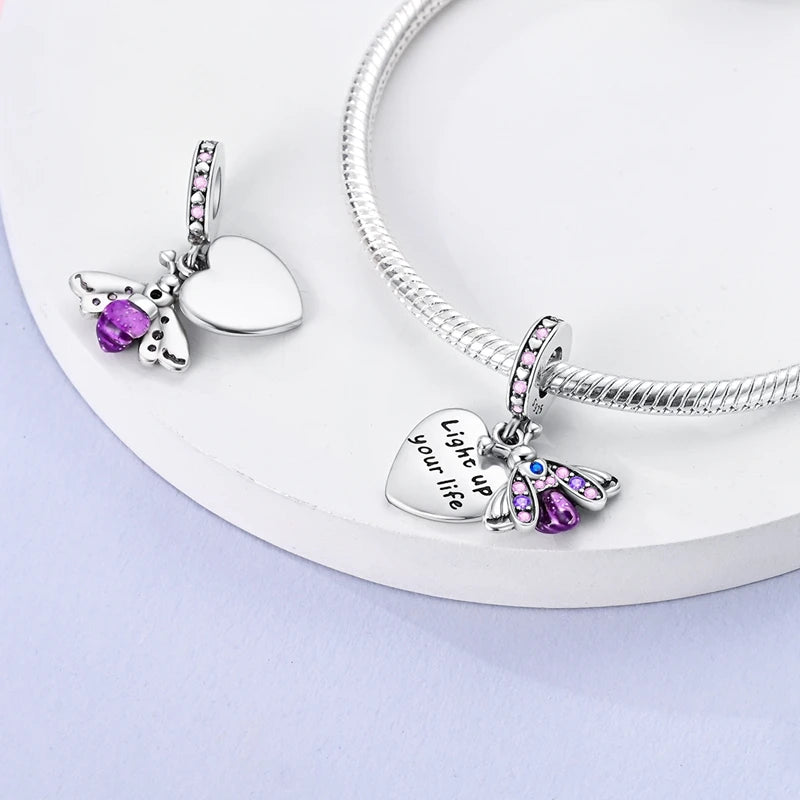 Colgante de Mariposa Luciérnaga en Plata 925