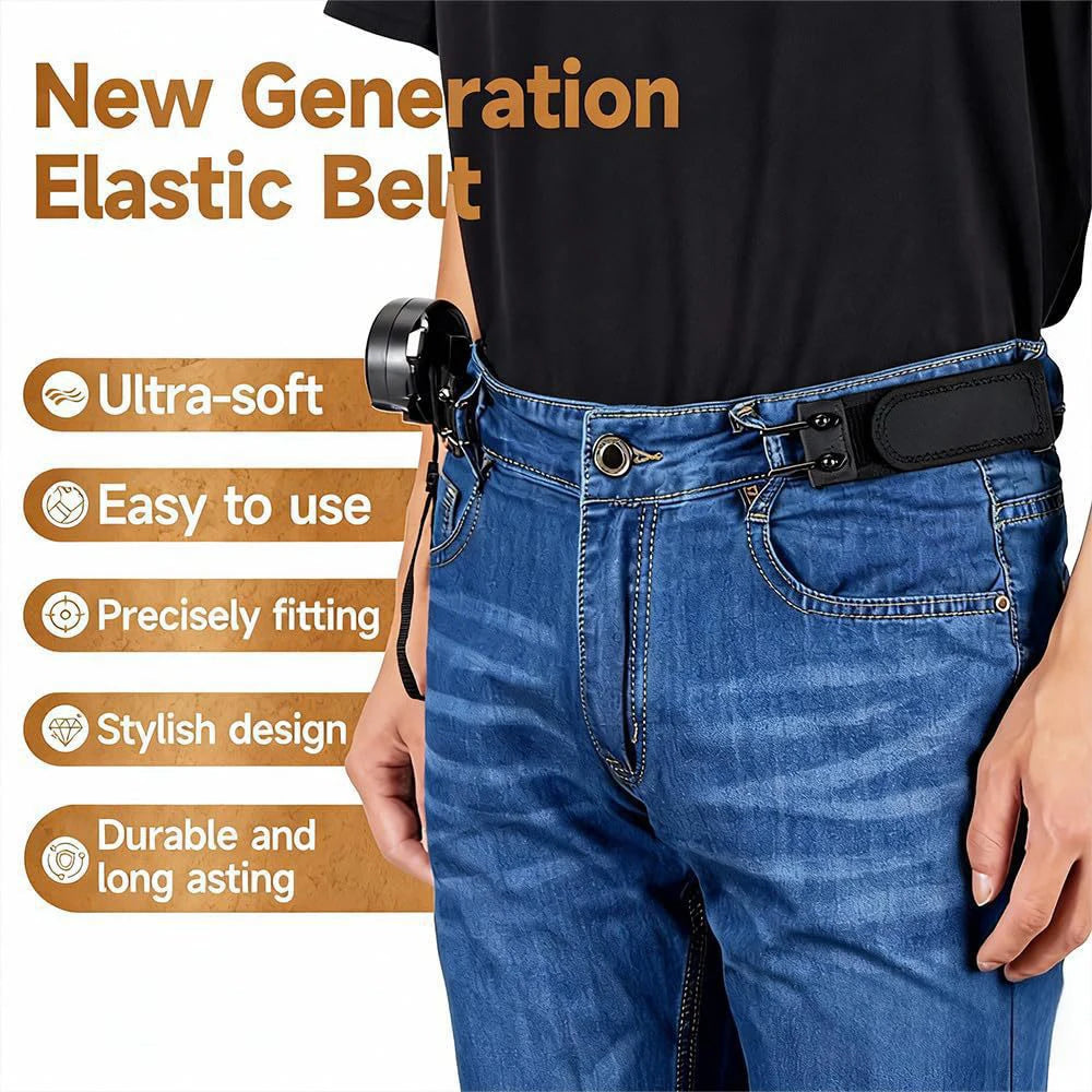 Cinturón Elástico Ajustable Sin Hebilla para Hombre