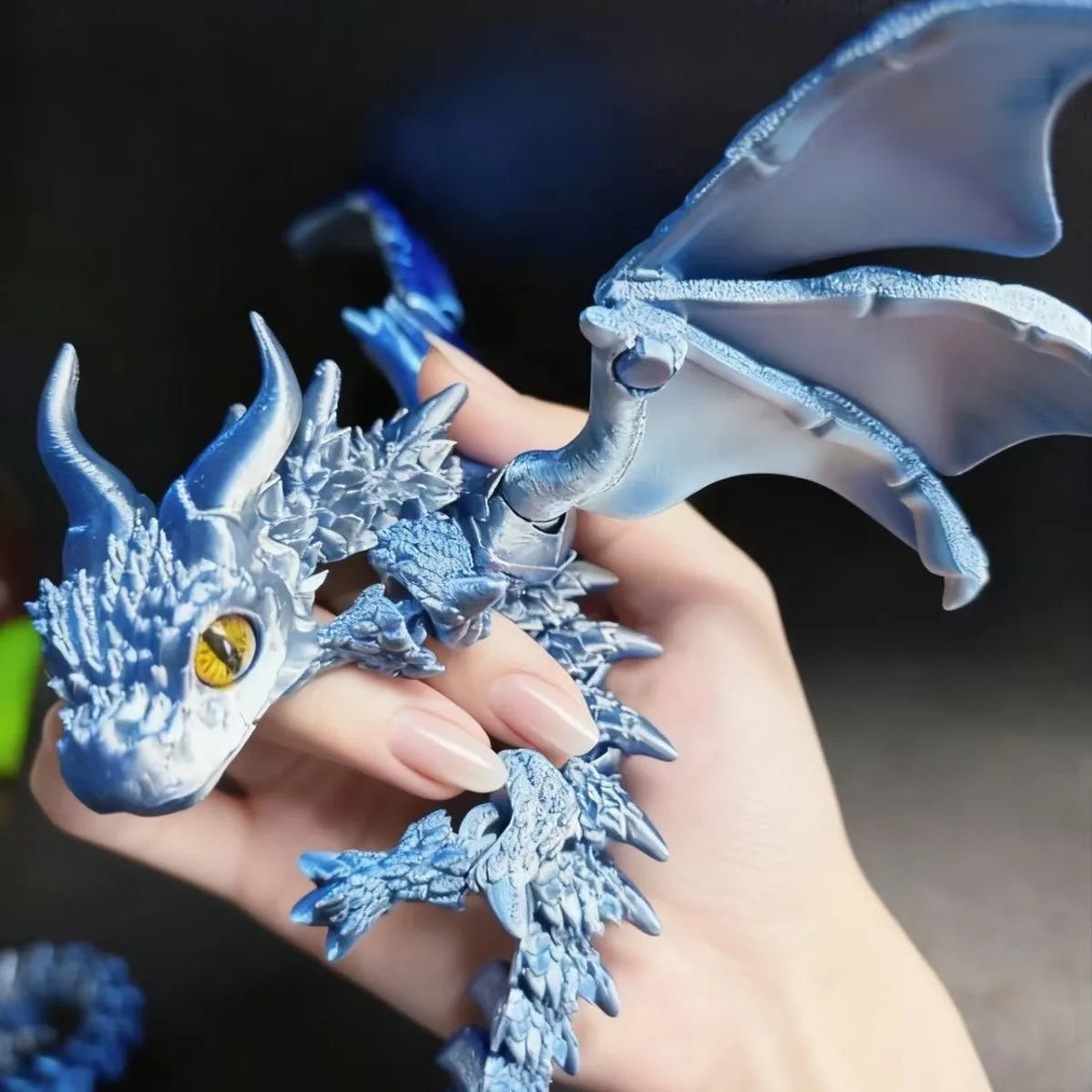 Figura de Dragón Alado Impresa en 3D