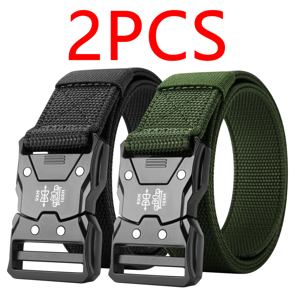 Cinturón Táctico 2 Piezas — Hebilla Automática