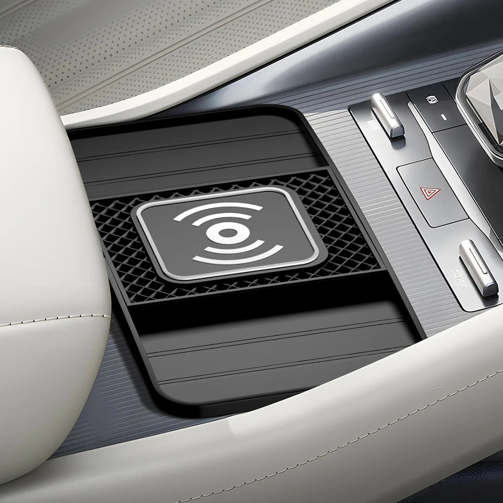 15W Fast Wireless Charging Pad — Non-Slip for Car ⚡